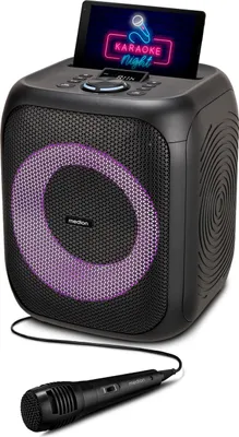 Produktbild von MEDION S61991 Partylautsprecher mit Bluetooth (Partysoundsystem inklusive Mikrofon, Party Box, tragbares Soundsystem, integrierter Akku, für drinnen und draußen, Lichteffekte, TWS)