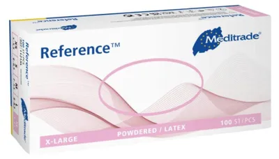 Produktbild von Reference Einweghandschuh aus Latex, gepudert, 1 Packung = 100 Stück