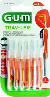 Produktbild von Gum Trav-Ler 0,9mm Kerze orange Intendent.+6kappen 6 St