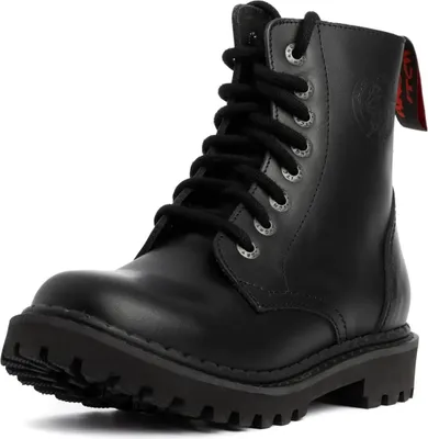 Produktbild von Angry Itch Lederstiefel - 8-Loch Light Schwarz 47