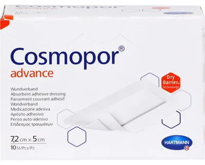 Produktbild von Cosmopor Advance Wundverband 7,2 cm x 5 cm, 10 St. Pflaster