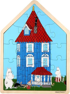 Immagine prodotto di Casa puzzle con cornice in legno dei Moomin