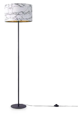 Produktbild von Stehlampe Wohnzimmer Lampenschirm Stoff Stehleuchte Leselampe Abstrakt Vintage