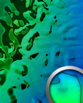 Produktbild von WallFace 27207 OCEAN Aqua Wandpaneel in Metall-Optik holographisch blau 2,6 m2
