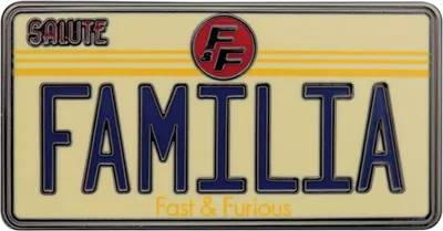 Zdjęcie produktu dla Tablica rejestracyjna Fast & Furious Ansteck-Pin Familia
