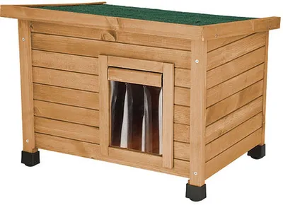 Produktbild von KERBL Rustica Katzenhaus 57x42x45cm - Holz