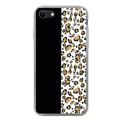 Produktbild von MuchoWow® Handyhülle Schutzhülle Hülle für iPhone 7 Panther Druck - Tiere - Aquarell Silikon Softcase Handy Hülle - Kartenhalter