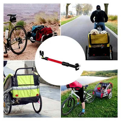 Produktbild von Fahrrad Anhänger Kupplung aus Stahl - Lastenroller Anhängerkupplung für Transport,Hoch Belastbare Und Stabile Fahrrad Anhänger Kupplung Für Pendeln, Camping, Outdoor, Reisen, Sport, Freizeit