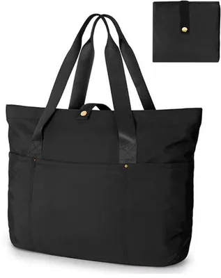 Produktbild von Damenhandtaschen, Umhängetaschen für Damen, große Shopper-Taschen mit mehreren Fächern, geräumige Umhängetasche für Arbeit, Reisen und Einkaufen – Schwarz-X
