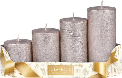Image de Bougies de l'Avent Nohel Garden Rustic métal rustique d5x6/8/10/12cm 4pcs