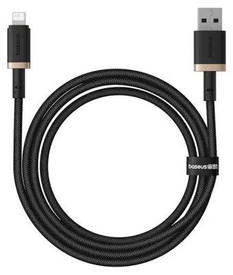 Obrázok produktu pre Baseus P10377801U01-00, 1 m, Lightning, USB A, Samec, Samec, Čierna, Zlato