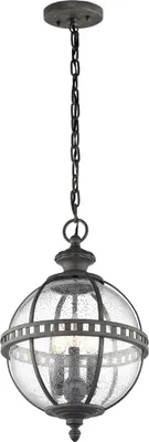 Zdjęcie produktu dla Lampa wisząca zewnętrzna brązowa E14 40W Halleron Kichler