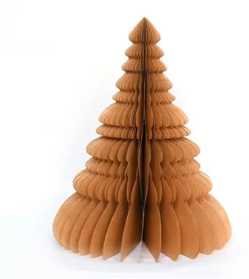 Only Natural – Wabenpapier-Weihnachtsbaum – Gold – 30 cm – Ansicht 1