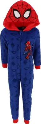 Produktbild von Spiderman Schlafanzug Fleece Onesie Strampler Einteiler für Kinder 110/116