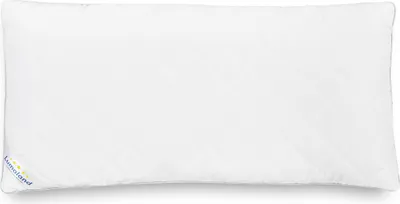 Produktbild von Lumaland hochwertiges Kopfkissen Kopfkissen Steppkissen kochfest atmungsaktiv mit Reißverschluss 40 x 80 cm aus silikonisierten Polyesterhohlfaser-Flocken Füllgewicht 800 g doppelseitig gesteppt