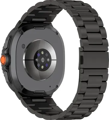 Immagine prodotto di Per Samsung Galaxy Watch 8 / 8 Classic tre perline in acciaio inox sostituzione Smart Watch Arm Band nero