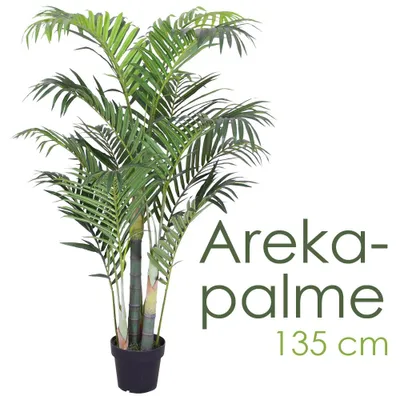 Immagine prodotto di Palmizio Palma Areca Albero Pianta Artificiale 135cm Decovego