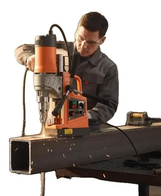 Obrázek produktu pro Magnetické vrtací stroj, průměr vrtání 40 mm, variabilní otáčky, ŽLUTÁ, ŽLUTÁ