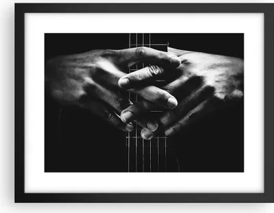 Produktbild von Gerahmtes Poster - Schwarzer Rahmen - Gitarre Musiker Musik - 40x30 cm - Wand Bild - Wanddeko - Wandbilder - Kunstposter - Wandposter - Bilderrahmen - Bilder - Kunstdruck - P2BAA40x30-4960