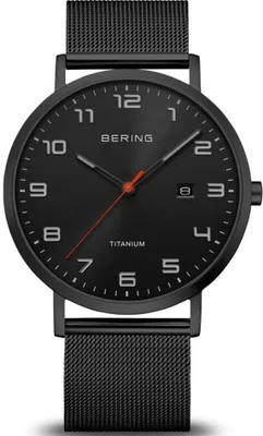 Produktbild von Bering Herrenuhr Titan schwarz 18640-122