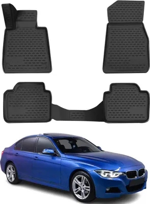 Obrázek produktu pro 2013-2021 BMW řady 3 F30 F31 2012-2018 / řada 4 F32 F36 Podlahové rohože gumové černé 4 ks
