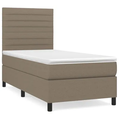 Produktbild von vidaXL Boxspringbett mit Matratze Taupe 80x200 cm Stoff