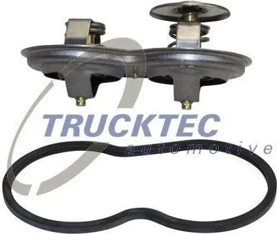 Produktbild von TRUCKTEC AUTOMOTIVE Thermostat Kühlmittel 83°C passend für MERCEDES-BENZ AROCS ANTOS ACTROS MP4 / MP5 ATEGO 3 UNIMOG