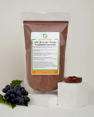 Produktbild von 1 kg OPC Traubenkernextrakt | OPC | hochdosiert | Traubenkern | Extrakt