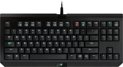 Zdjęcie produktu dla Razer BlackWidow Tournament Edition Stealth 2014 – Kompaktowa i cicha klawiatura mechaniczna do gier, przewodowa (USB), format TKL, układ klawiszy US, bez podświetlenia