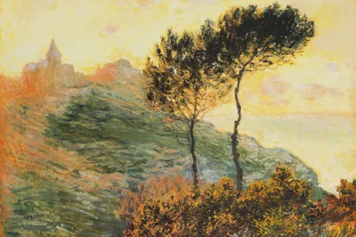 Produktbild von Claude Monet Kunstdruck Bild - Die Kirche In Varengeville, 1882 (80 x 120 cm)