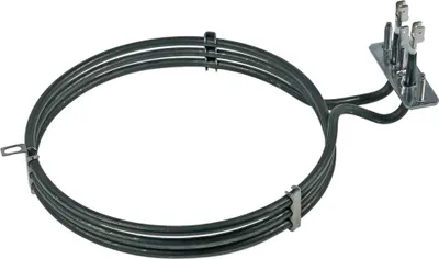 A circular heating element for an oven.