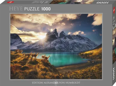Imagen del producto de Rompecabezas Heye, "Guanacos", 1000 piezas, Paisaje