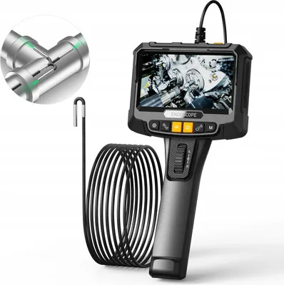 Immagine prodotto di Endoscopio di ispezione con funzione di rotazione a 360°, schermo LED, scheda SD da 32 GB, IP67, telecamera da 1 m, 3,9 mm
