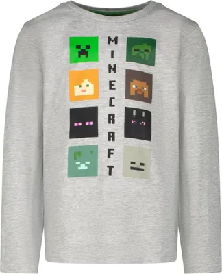 Immagine prodotto di Maglietta a maniche lunghe con logo Minecraft Heroes Skins, taglia 152