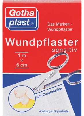 Produktbild von Gothaplast Wundpflaster sensitiv 1 m x 6 cm, 1 St. Pflaster