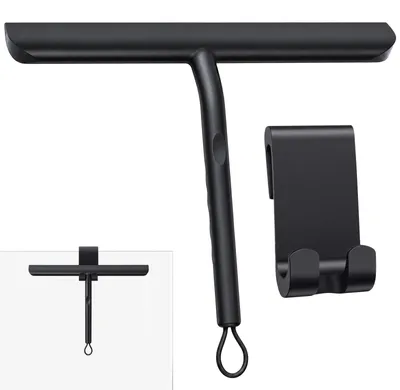 Obrázek produktu pro Silikonová stěrka na sprchu Vinabo, 28 cm, s háčkem, celistvá konstrukce bez škrábanců
