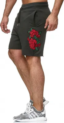 Produktbild von Red Bridge Herren Short Kurze Hose Sweatpant Jogginghose Stiched Flowers