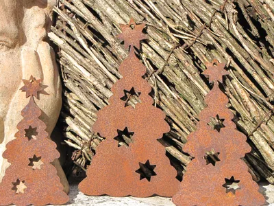 Produktbild von Edelrost Tannenbaumkette 3-teilig