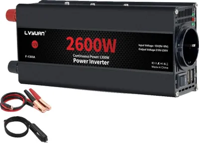 Obrázek produktu pro Automatický měnič, převod z 12V na 220V, výstup USB, 2600W