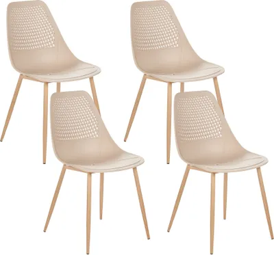 Image de Ensemble de 4 chaises de salle à manger Hazelton Beige Lumarko