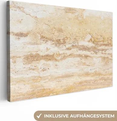Produktbild von OneMillionCanvasses® - Leinwandbilder - 150x100 cm, Marmor - Sand - Textur, Wandbilder Kunstdruck Wanddekoration
