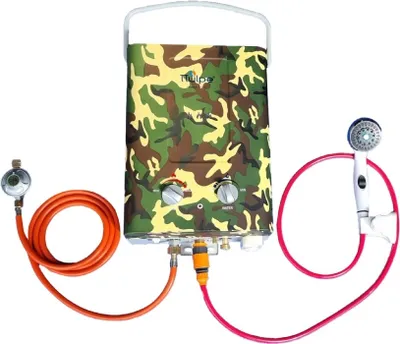 Produktbild von TTulpe Outdoor HD-6 P50 camo Tragbarer Propangas-Durchlauferhitzer für den Außenbereich, niedrige NOx