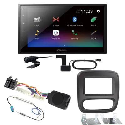 Produktbild von Pioneer DMH-A340DAB USB MP3 DAB+ Moniceiver FLAC WMA Einbauset für Fiat Talento
