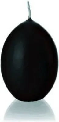 Produktbild von XXL Eikerzen Schwarz getaucht 20 x 14 cm, 1 Stück, Straußenei-Kerzen