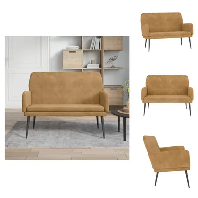 Produktbild von vidaXL Sitzbank Braun 108x79x79 cm Samt - Sitzbänke