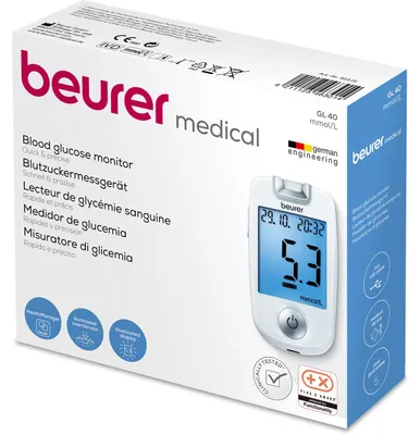 Imagen del producto de Beurer GL40 (mmol/L), 85 mm, 47 mm, 14 mm