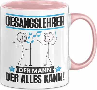 Produktbild von Gesangslehrer Tasse Geschenk für Gesangslehrer Der Mann Der Alles Kann Geschenkidee zum Geburtstag (Rosa)