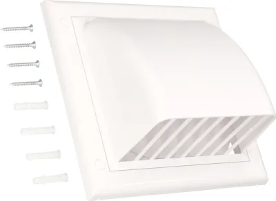 Immagine prodotto di Condotto dell'aria KOTARBAU® uscita a parete Ø 125 mm uscita a parete con serranda di non ritorno Coperchio di ventilazione per sistemi di ventilazione circolari