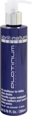 Produktbild von abril et nature Platinum Toner Blonde Hair 200ml, 200 ml, Frauen, Blond, Blond, Farbschutz, Feuchtigkeitsspendend, Ernährung, Reparatur, Glanz, Kokosöl, Keratin