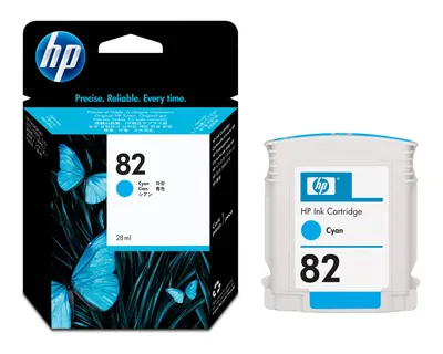 Produktbild von HP 82 28-ml Cyan DesignJet Ink Cartridge, HP DesignJet 500, 500 Plus, 500PS, 510, Thermal Inkjet, Cyan, CH566A, Unternehmen, Singapur